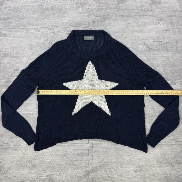 Wooden Ships Paola Buendia Sweater Small/Medium Blue BIG STAR Loose Knit Slouchy - Picture 3 of 9
